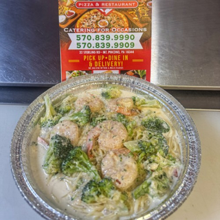 Pasta Alfredo with Shrimp & Broccoli