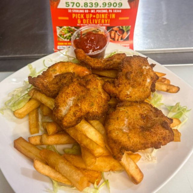 Breaded Shrimp.