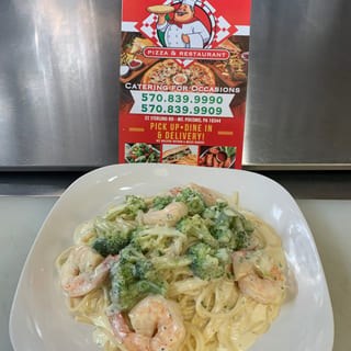 Pasta Alfredo with Shrimp